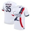 Maglia ufficiale Paris Saint Germain Lucas Beraldo 35 Trasferta 2024-25 per Uomo